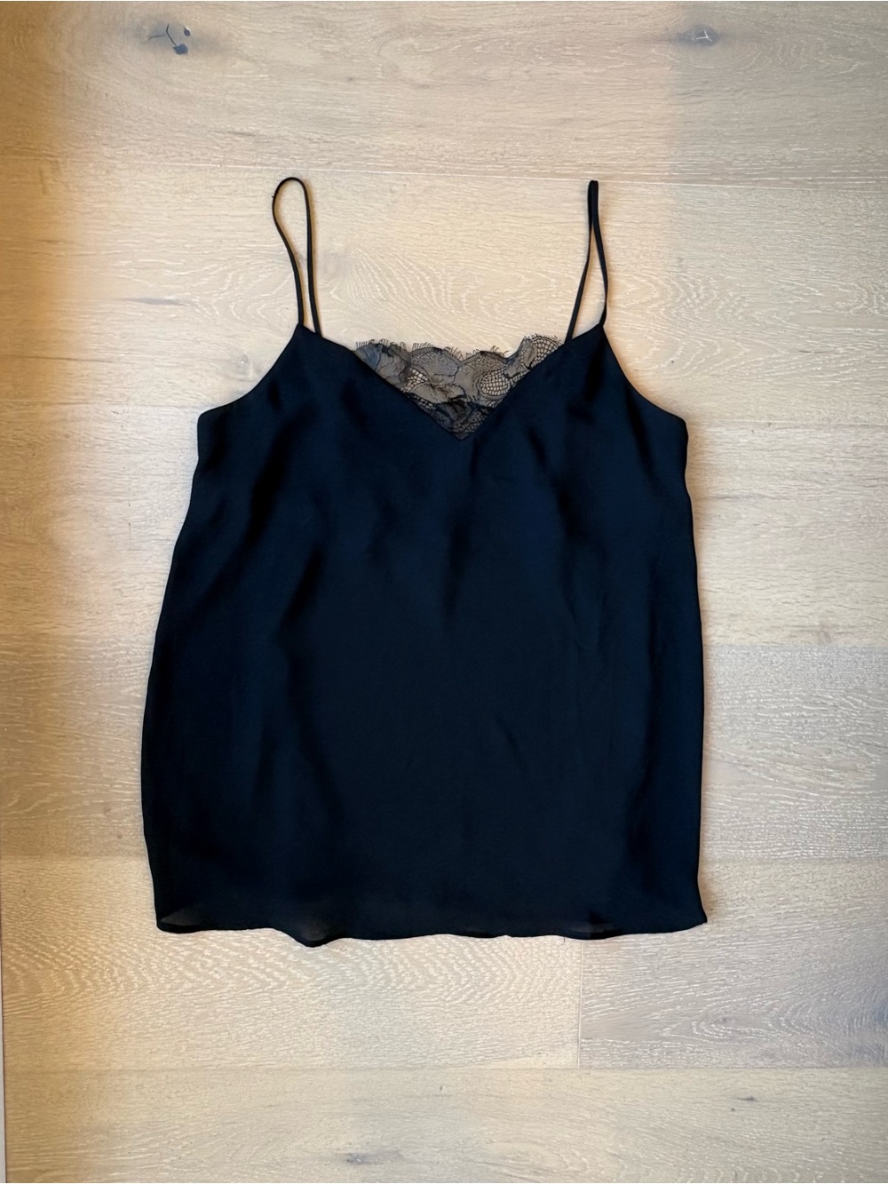 Topshop Black Lace-Trim Cami Tank